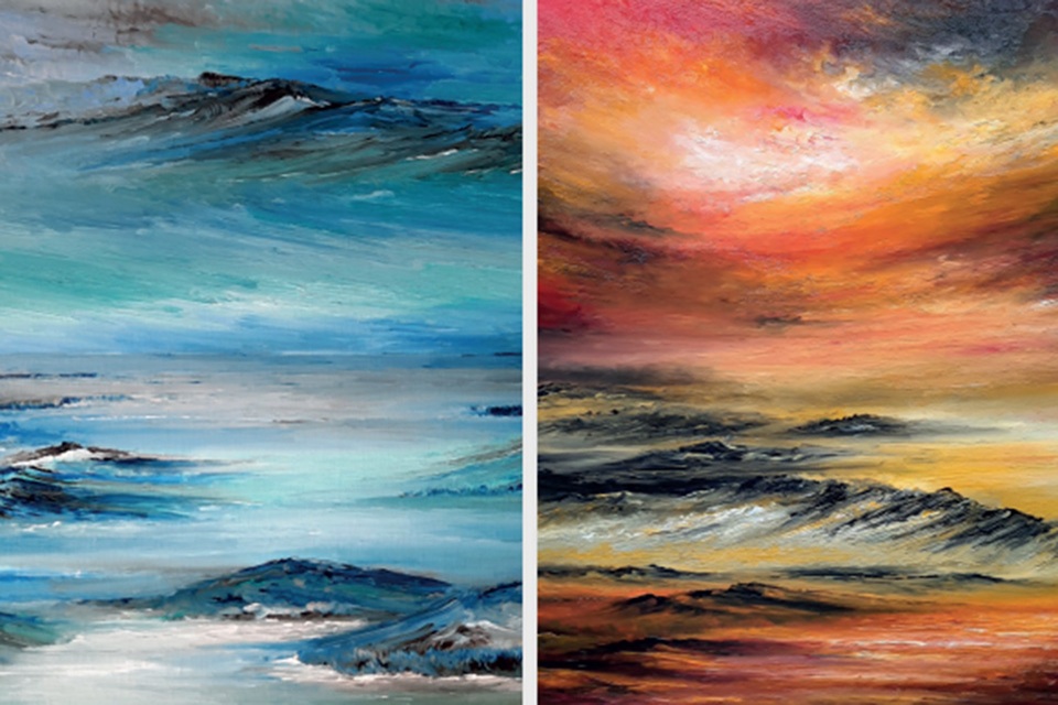 Florence Henric - Peinture abstraite au doigt
