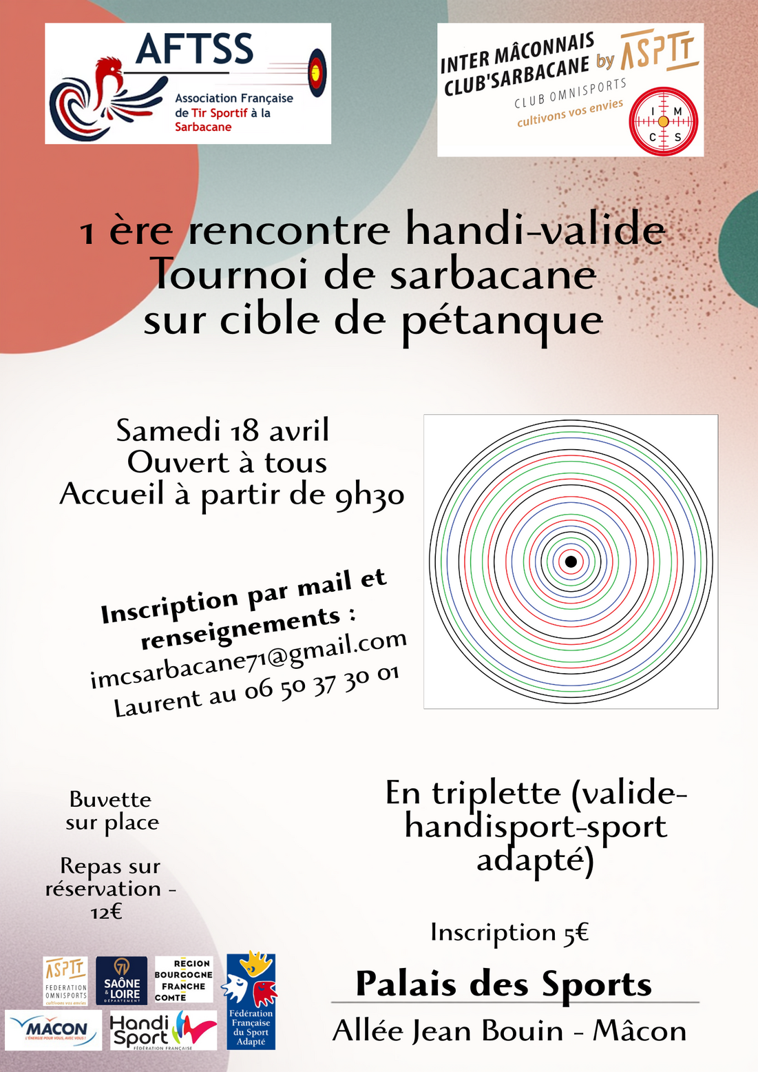 1ère rencontre handi-valide sarbacane et boccia
