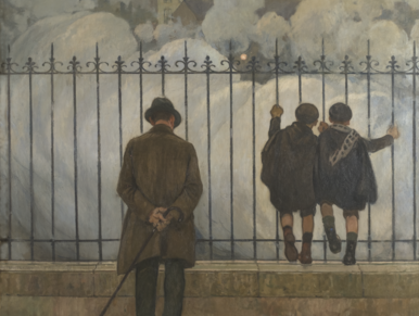 Jules Adler (1865 - 1952), Les Fumées, huile sur toile