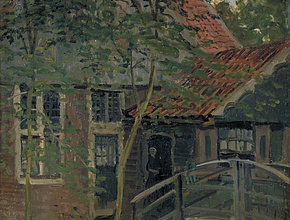 Passerelle à Zaandam, Claude Monet (1871) - Agrandir l'image (fenêtre modale)