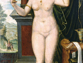 Anonyme, Vénus au miroir, XVIe siècle - Agrandir l'image (fenêtre modale)