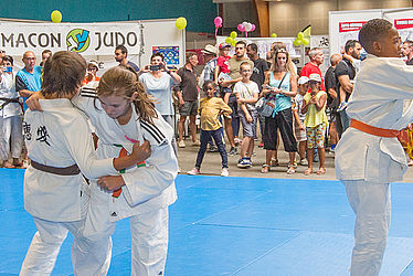 Démonstration de judo lors de la manifestation 1, 2, 3 Mâcon